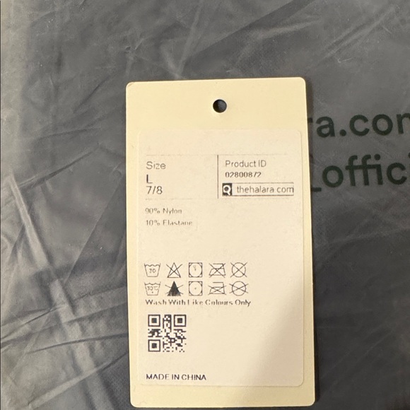 NWOT HALARA Dark Gray and Navy Blue Leggings - Picture 8 of 8